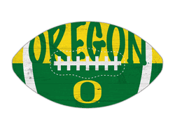 Oregon Ducks 12" Football Cutout Sign with City Name