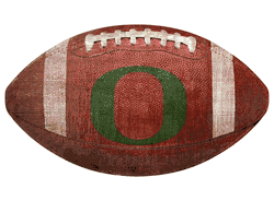 Oregon Ducks 12" Football Shaped Sign