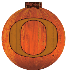 Oregon Ducks 12 in. Halloween Pumpkin Sign