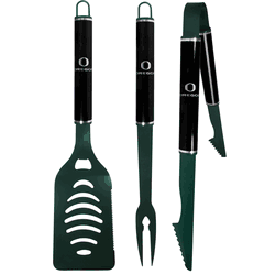 Oregon Ducks 3 pc Color and Black BBQ Set