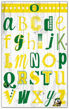 Oregon Ducks Alphabet 11x19 Sign