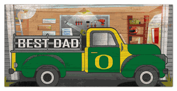 Oregon Ducks Best Dad Truck 6x12 Sign