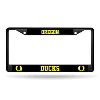 Oregon Ducks  Black Chrome Frame with Plastic Inserts 12