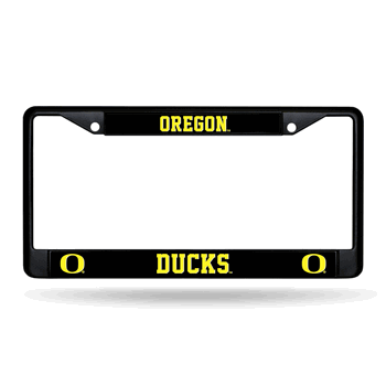 Oregon Ducks Standard Black Chrome Frame with Plastic Inserts 12