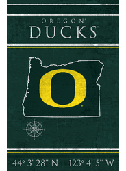 Oregon Ducks Coordinates 17x26
