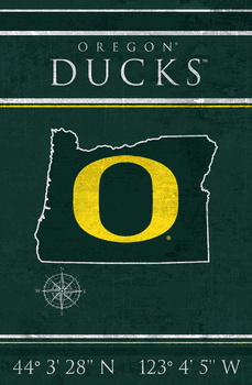 Oregon Ducks Coordinates 17x26