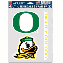 Oregon Ducks Decal Multi Use Fan 3 Pack
