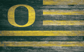 Oregon Ducks Distressed Flag 11x19