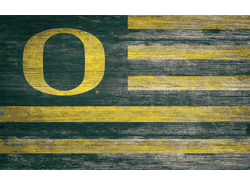 Oregon Ducks Distressed Flag 11x19