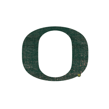 Oregon Ducks Distressed Logo Cutout Sign