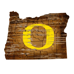 Oregon Ducks Distressed State with Logo