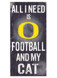 Oregon Ducks Football and My Cat 6x12 Sign