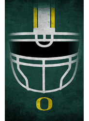 Oregon Ducks Ghost Helmet 17x26