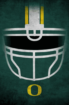 Oregon Ducks Ghost Helmet 17x26
