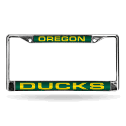 Oregon Ducks Green 12" x 6" Laser Cut Chrome Frame