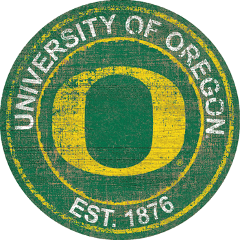 Oregon Ducks Heritage Logo Round Sign