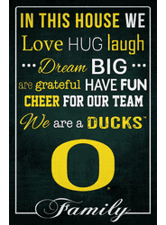 Oregon Ducks In This House 17x26
