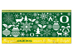 Oregon Ducks Merry and Bright 6x12 Sign