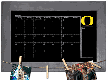 Oregon Ducks Monthly Chalkboard with frame & clothespins 11x19 Sign