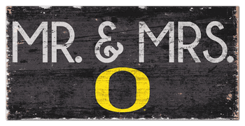 Oregon Ducks Mr & Mrs Sign