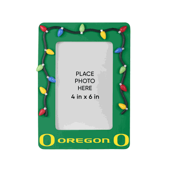 Oregon Ducks Picture Frame with Holiday Lights