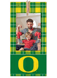 Oregon Ducks Plaid Clothespin 6x12 Sign