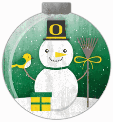 Oregon Ducks Snowglobe 12in Wall Art