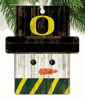 Oregon Ducks Snowman Ornament