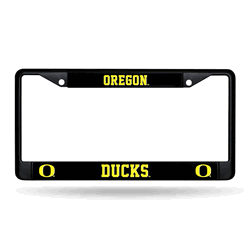 Oregon Ducks Standard Black Chrome Frame with Plastic Inserts 12" x 6" Car/Truck Auto Accessory