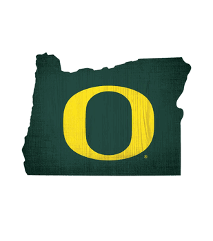 Oregon Ducks Team Color Logo State Sign