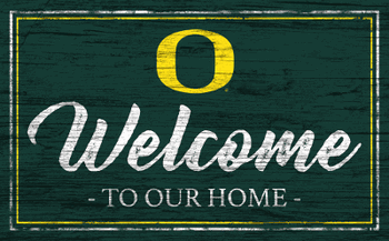 Oregon Ducks Team Color Welcome 11x19 Sign