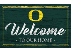 Oregon Ducks Team Color Welcome 11x19 Sign