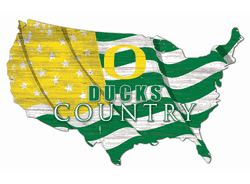 Oregon Ducks USA Shape Flag Cutout