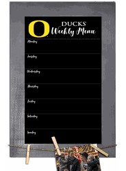 Oregon Ducks Weekly Chalkboard with frame & clothespins 11x19 Sign