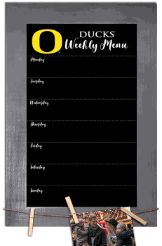 Oregon Ducks Weekly Chalkboard with frame & clothespins 11x19 Sign