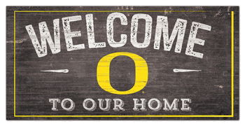 Oregon Ducks Welcome Distressed 6 x 12