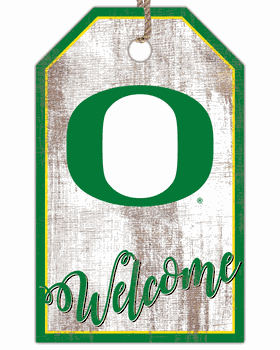 Oregon Ducks Welcome Team Tag 11x19 Sign