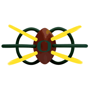 Oregon Ducks Winkle Teether Rattle