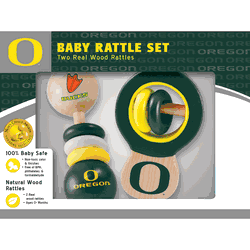 Oregon Ducks Wood Rattle Set