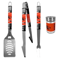 Oregon St. Beavers 3 pc Tailgater BBQ Set and Season Shaker