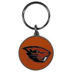 Oregon St. Beavers Carved Metal Key Chain