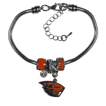 Oregon St. Beavers Euro Bead Bracelet