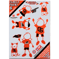 Oregon St. Beavers Family Decal Set Small