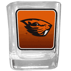 Oregon St. Beavers Square Glass Shot Glass