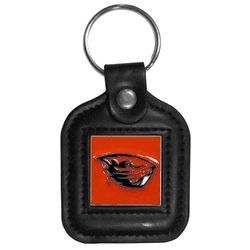 Oregon St. Beavers Square Leatherette Key Chain