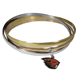 Oregon St. Beavers Tri-color Bangle Bracelet
