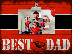 Oregon State Beavers 10" x 8" Best Dad with Stripe Clip Frame