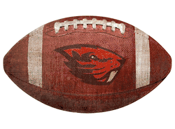 Oregon State Beavers 12" Football Shaped Sign