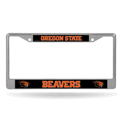 Oregon State Beavers  12" x 6" Chrome Frame With Decal Inserts