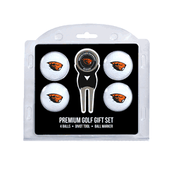 Oregon State Beavers 4 Ball Gift Set + Divot Tool & Marker